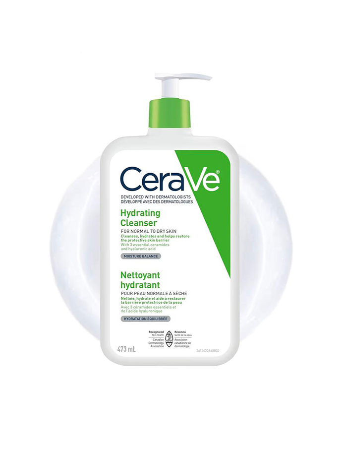 Second Cleanse CeraVe Hydrating Face Wash, Daily Gentle Moisturizing Non-Foaming Facial Cleanser